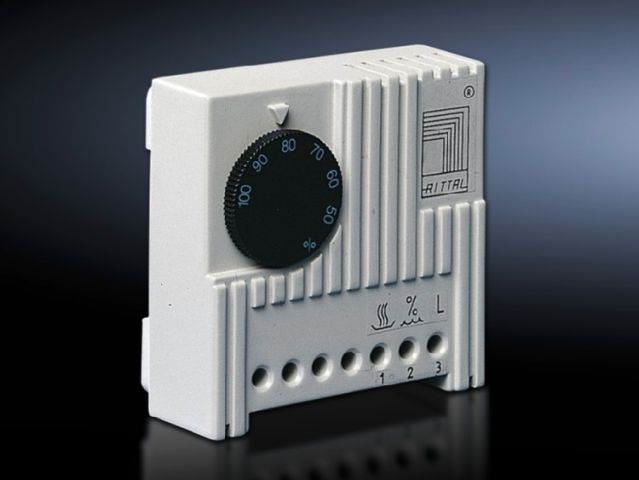 SK3118000 Rittal air conditioner temperature controller width 71 height 71 length 33.5 working voltage 24V-250V, 1~ 24-48V (DC) adjustment range relative humidity 50–100% switch difference about 4%-Manufactured by Rittal in Germany-Rittal Cabinet Air Conditioner Rittal Electric Cabinet Rittal Busbar Rittal Fan SK3118.000