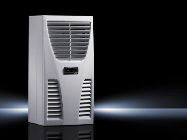 SK3303510 Rittal Air Conditioner 115V500W Width 280 Height 550 Depth 210 Steel Wall Mounted Cooling Device TopTherm Blue e-Made in Germany-SK3303.510