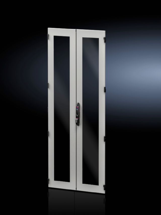 DK5301438 rittal enclosures Sheet steel glazed door,For enclosure width 800,height 2200mm,vertically divided for VX IT,to replace existing doors.With underlaid viewing panel and 4-point locking rod.-Rittal cabinet Rittal air conditioner Rittal electrical cabinet Rittal busbar Rittal fan DK5301.438