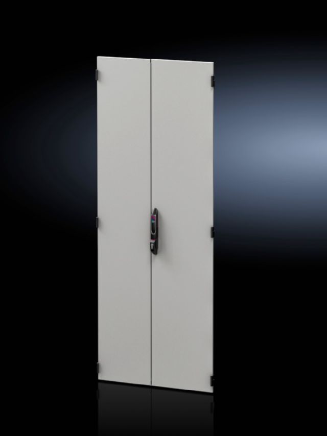 DK5301612 rittal enclosures Sheet steel door,for enclosure width 800mm,height 2000mm,vertically divided,solid for VX IT,sheet steel,spray-finished,RAL 7035,handle and hinges:RAL 9005-finished-Rittal cabinet Rittal air conditioner Rittal electrical cabinet Rittal busbar Rittal fan DK5301.612