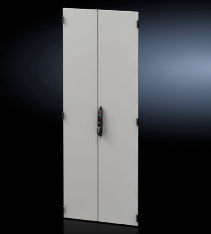 DK5301602 rittal enclosures Sheet steel door,for enclosure width 600mm,height 2000mm,vertically divided,solid for VX IT,sheet steel,spray-finished,RAL 7035,handle and hinges:RAL 9005-finished-Rittal cabinet Rittal air conditioner Rittal electrical cabinet Rittal busbar Rittal fan DK5301.602