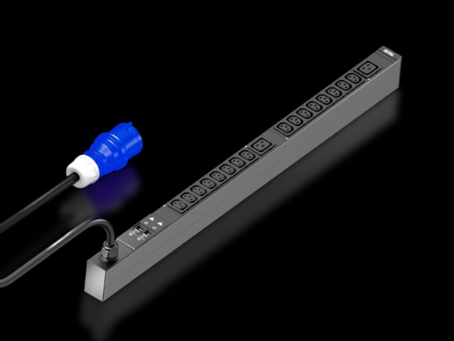 DK7979112 rittal enclosures PDU basic 32A/1P CEE 16xC13+2xC19,DK PDU basic,Compact basic power distributor,WHD: 44x845x70,IEC 60320:16xC13,2 xC19-Made in Germany by Rittal-Rittal cabinet Rittal air conditioners Rittal electrical cabinets Rittal busbars Rittal fans DK7979.112