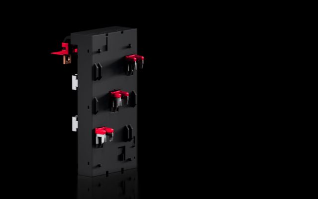 RX9360612 Rittal busbar CB component adaptor design Universal Rated current max 250A Width 105mm Height 252mm Depth 63mm - Rittal air conditioning Rittal electric cabinet Rittal busbar Rittal fan Rittal PDU RX9360.612