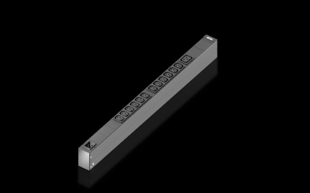 DK7979117 Rittal enclosures PDU basic Width 44mm Depth 70mm Length 695mm 12xC13, 1xC19, 230V, 1~, 16A - Rittal air conditioning Rittal electric cabinet Rittal busbar Rittal fan Rittal PDU DK7979.117
