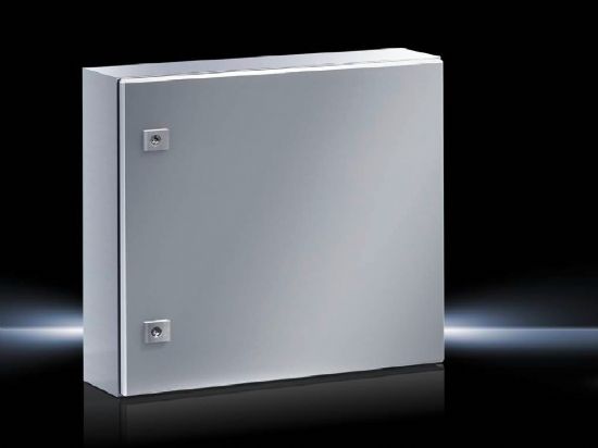 AE1007600 Rittal Cabinet Stainless Steel Compact Control Cabinet, 500mm wide, 500mm high, 210mm deep, mounting plate width 449mm, height 470mm, IP66-Rittal enclosures/Rittal air conditioning/Rittal electric cabinet/Rittal fan/Rittal PDU-AE1007.600