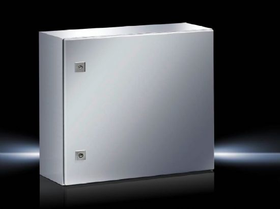 AE1013600 Rittal Cabinet Stainless Steel Compact Control Cabinet, 500mm wide, 500mm high, 300mm deep, mounting plate width 449mm, height 470mm, IP66 -Rittal enclosures/Rittal air conditioning/Rittal electric cabinet/Rittal fan/Rittal PDU-AE1013.600