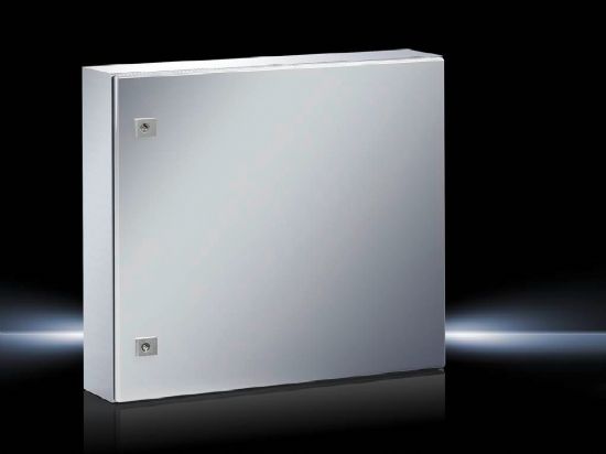 AE1010600 Rittal Cabinet Stainless Steel Compact Control Cabinet, 600mm wide, 600mm high, 210mm deep, mounting plate width 549mm, height 570mm, IP66-Rittal enclosures/Rittal air conditioning/Rittal electric cabinet/Rittal fan/Rittal PDU-AE1010.600